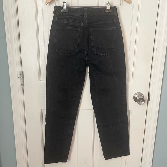 & Other Stories Straight Leg Acid Wash Jeans 26 Paris 90s y2k Retro Black Denim - Picture 8 of 11